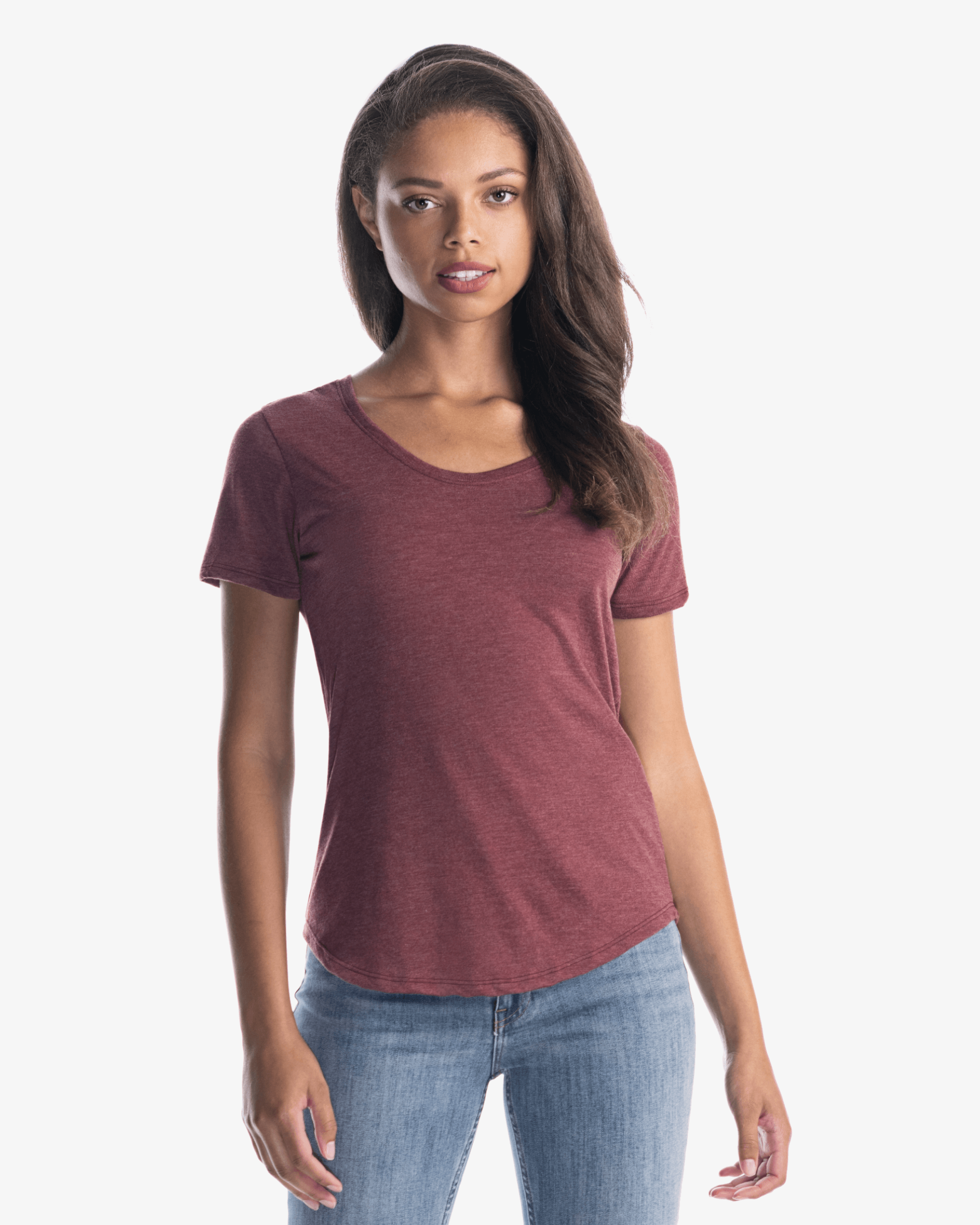 Ladies Bamboo Tri-Blend Scoop Bottom T-Shirt