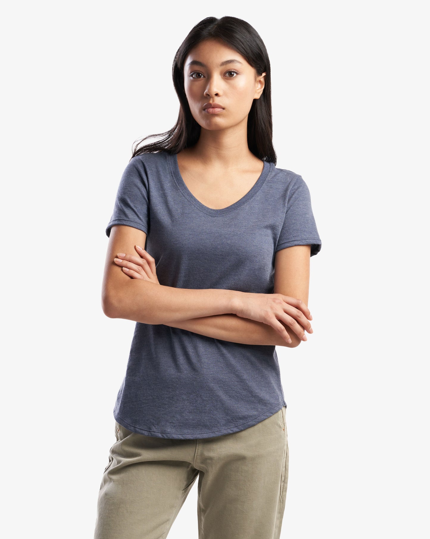 Ladies Bamboo Tri-Blend Scoop Bottom T-Shirt