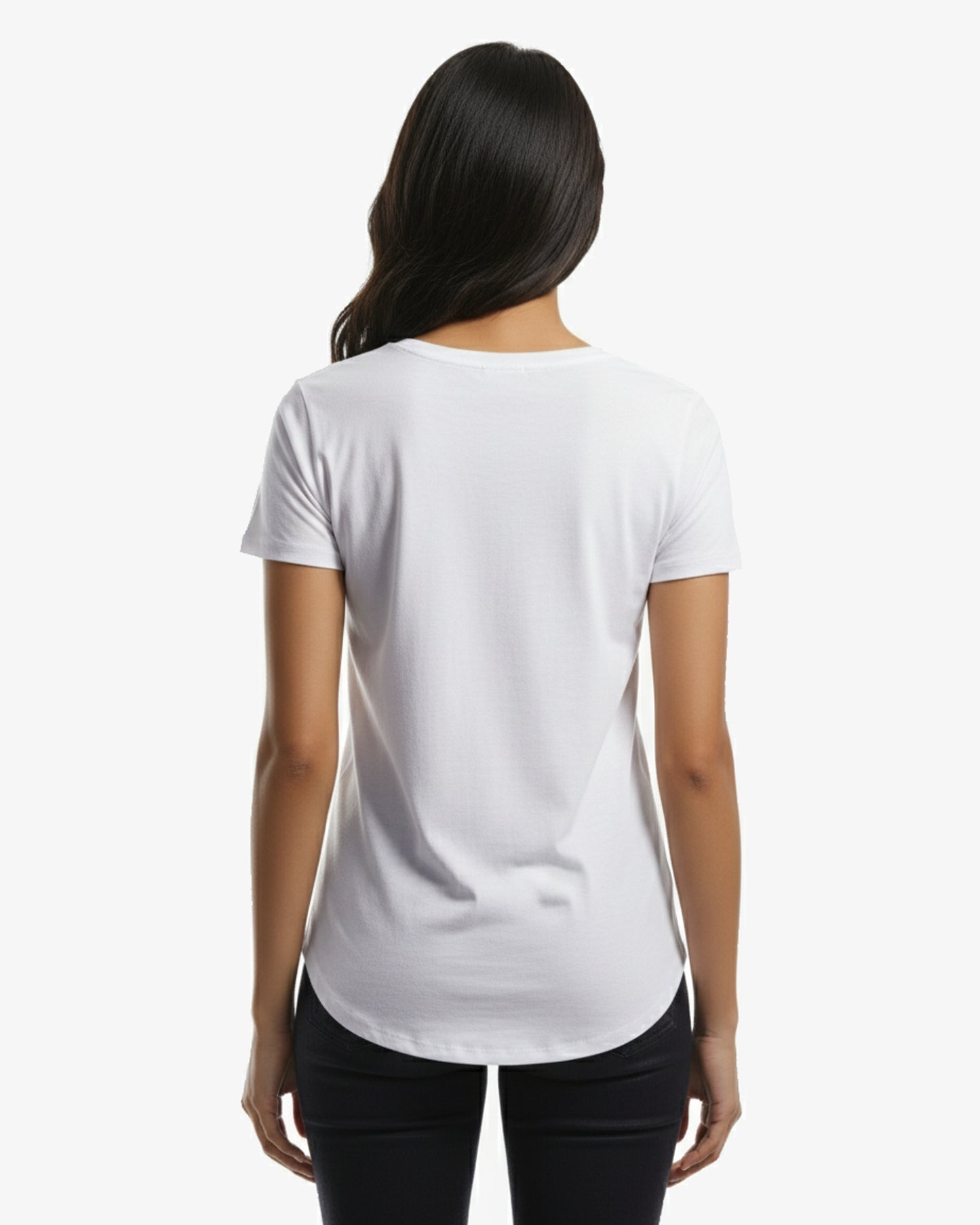 Ladies Relaxed Fit Scoop Bottom T-Shirt