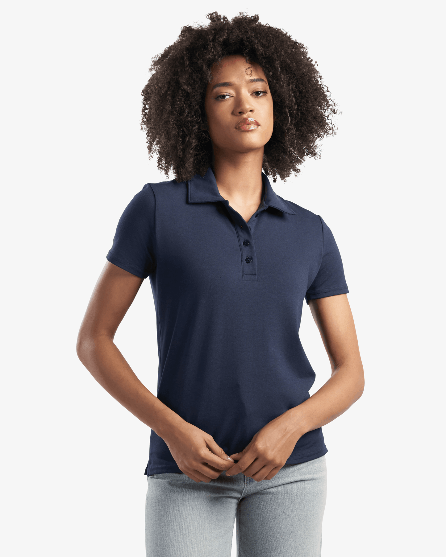 Ladies Relaxed Fit Bamboo Polo