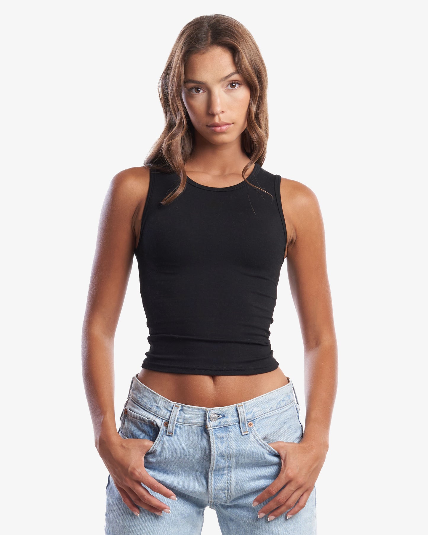 Ladies Bamboo Stretch Contour Tank Top