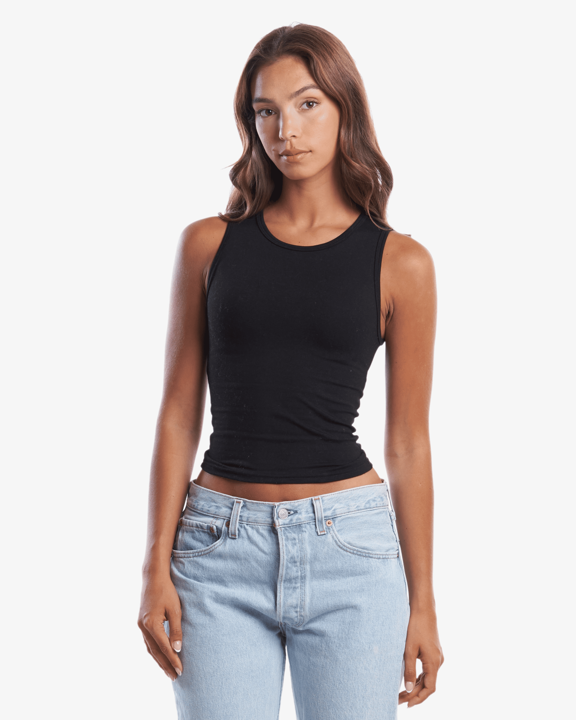 Ladies Bamboo Stretch Contour Tank Top