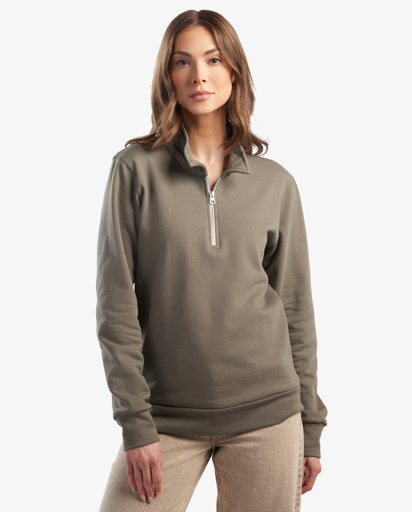 Organic Cotton Quarter Zip Sweatshirt