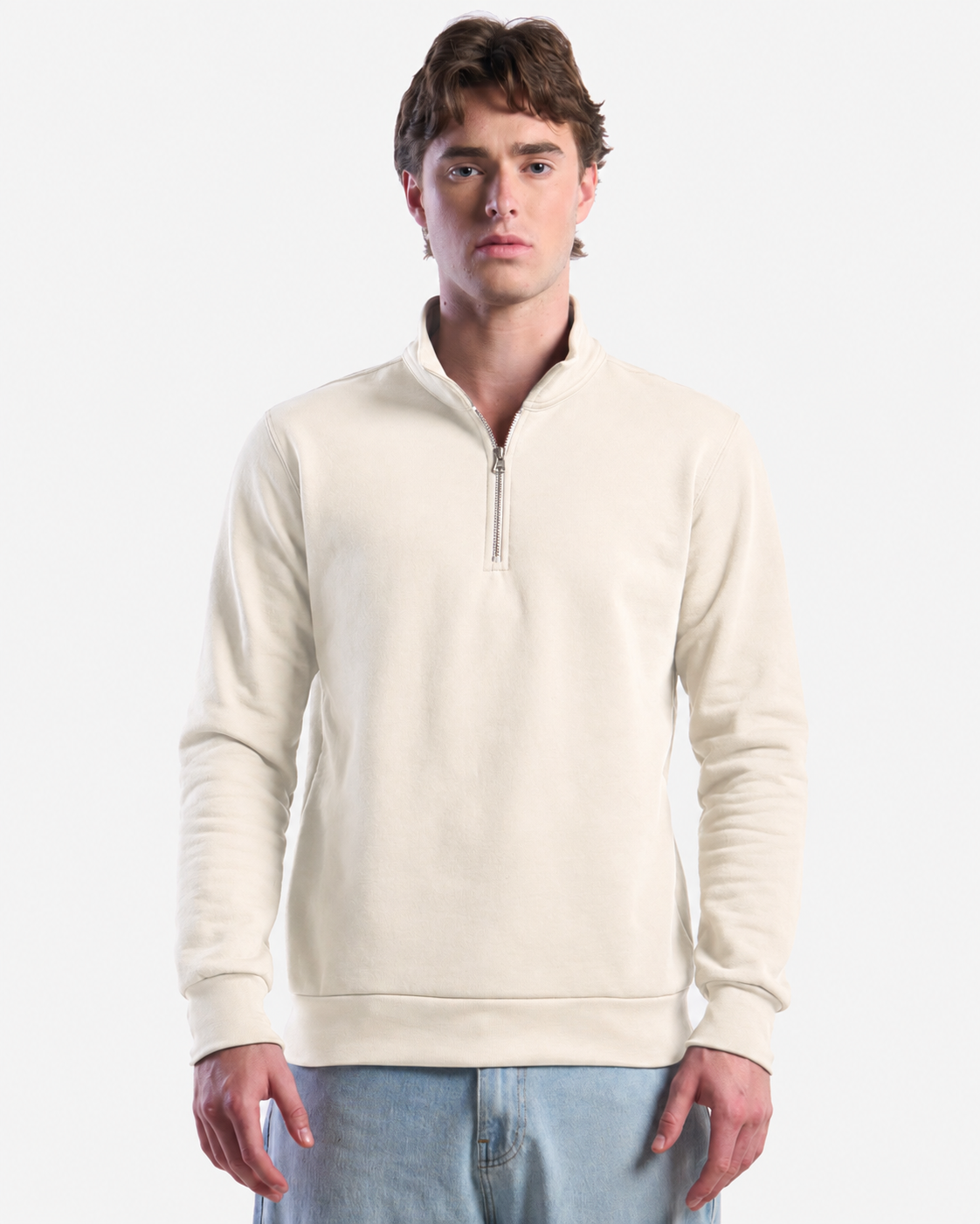 Organic Cotton Quarter Zip Sweatshirt