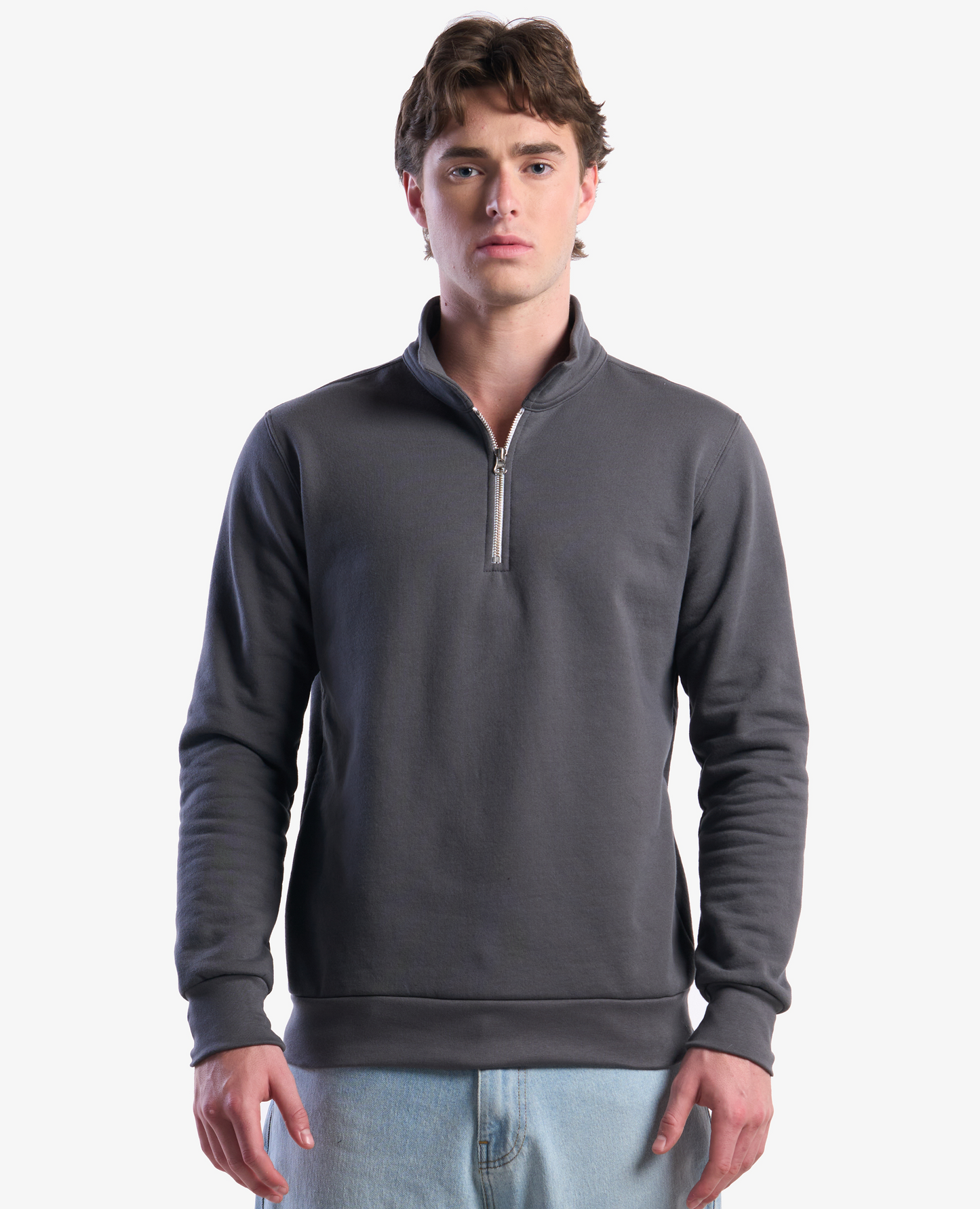 Organic Cotton Quarter Zip Sweatshirt