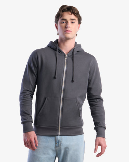 Organic Cotton Full Zip Hooded Sweatshirt