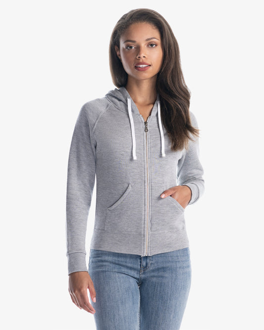 Ladies Three-End Bamboo Fleece Full Zip Hooded Sweatshirt