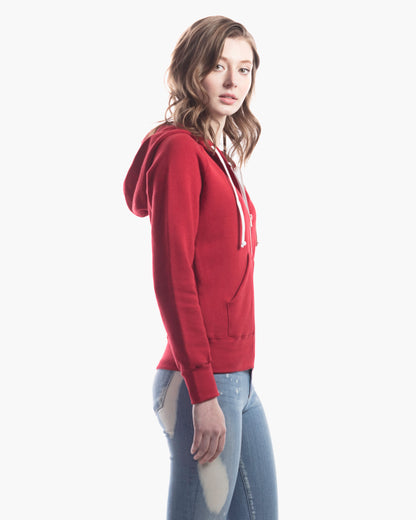 Ladies Three-End Bamboo Fleece Full Zip Hooded Sweatshirt
