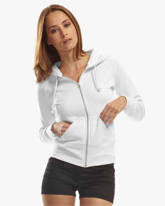 Ladies Three-End Bamboo Fleece Full Zip Hooded Sweatshirt