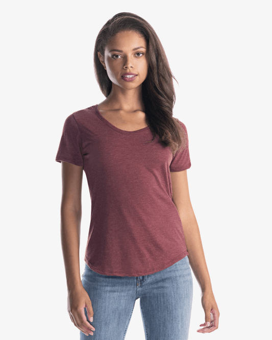 Ladies Bamboo Tri-Blend Scoop Bottom T-Shirt