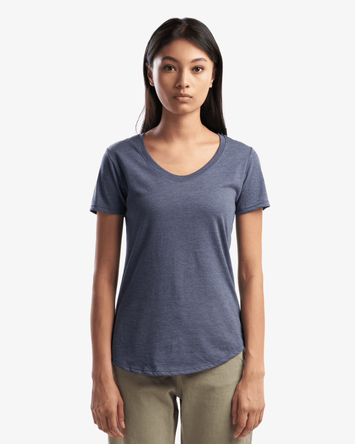 Ladies Bamboo Tri-Blend Scoop Bottom T-Shirt
