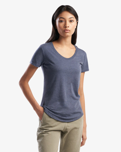 Ladies Bamboo Tri-Blend Scoop Bottom T-Shirt