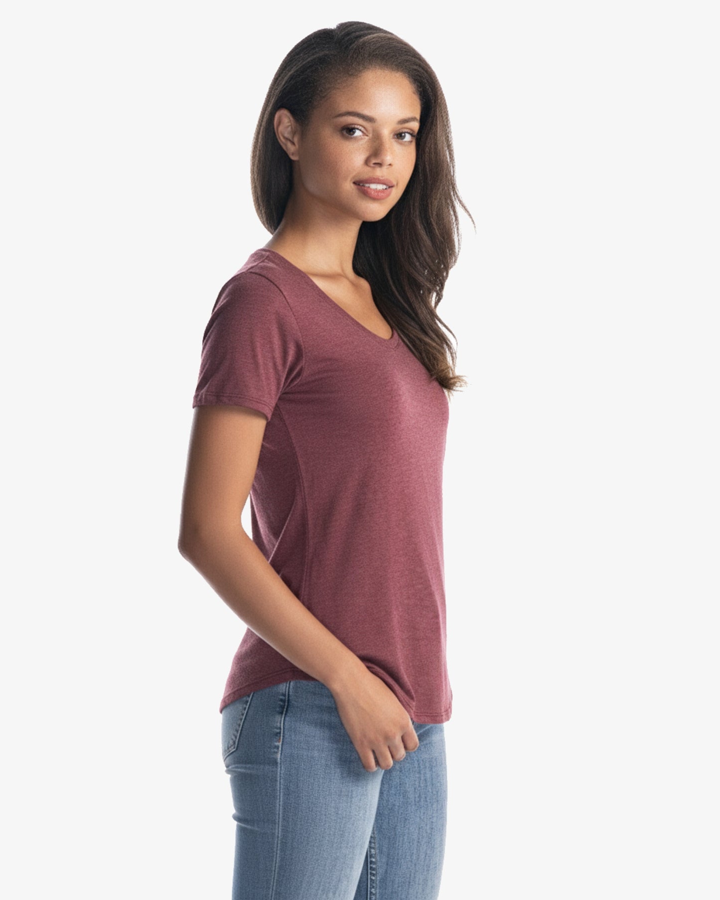 Ladies Bamboo Tri-Blend Scoop Bottom T-Shirt