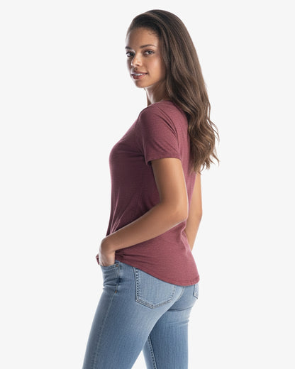 Ladies Bamboo Tri-Blend Scoop Bottom T-Shirt