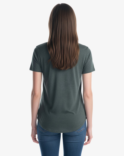 Ladies Bamboo Tri-Blend Scoop Bottom T-Shirt