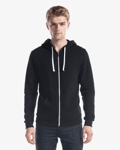 Unisex Three-End Bamboo Full Zip Hooded Sweatshirt