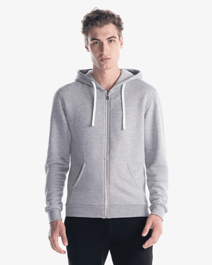 Unisex Three-End Bamboo Full Zip Hooded Sweatshirt