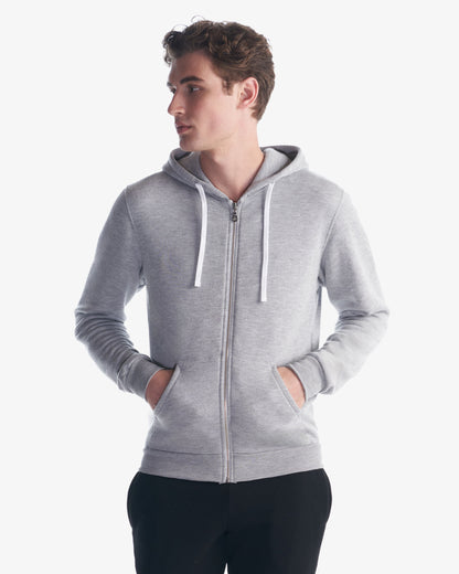 Unisex Three-End Bamboo Full Zip Hooded Sweatshirt