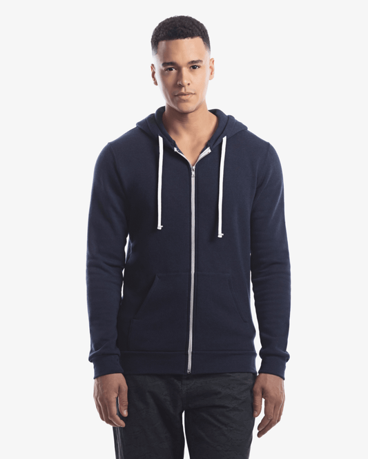 Unisex Three-End Bamboo Full Zip Hooded Sweatshirt