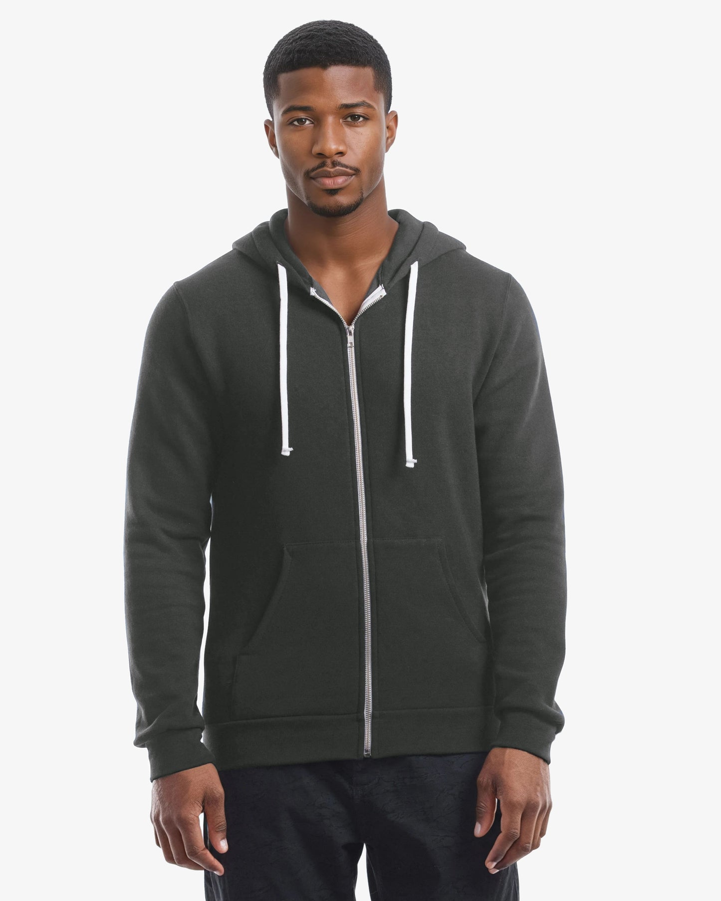 Unisex Three-End Bamboo Full Zip Hooded Sweatshirt