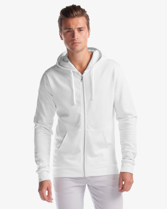Unisex Three-End Bamboo Full Zip Hooded Sweatshirt