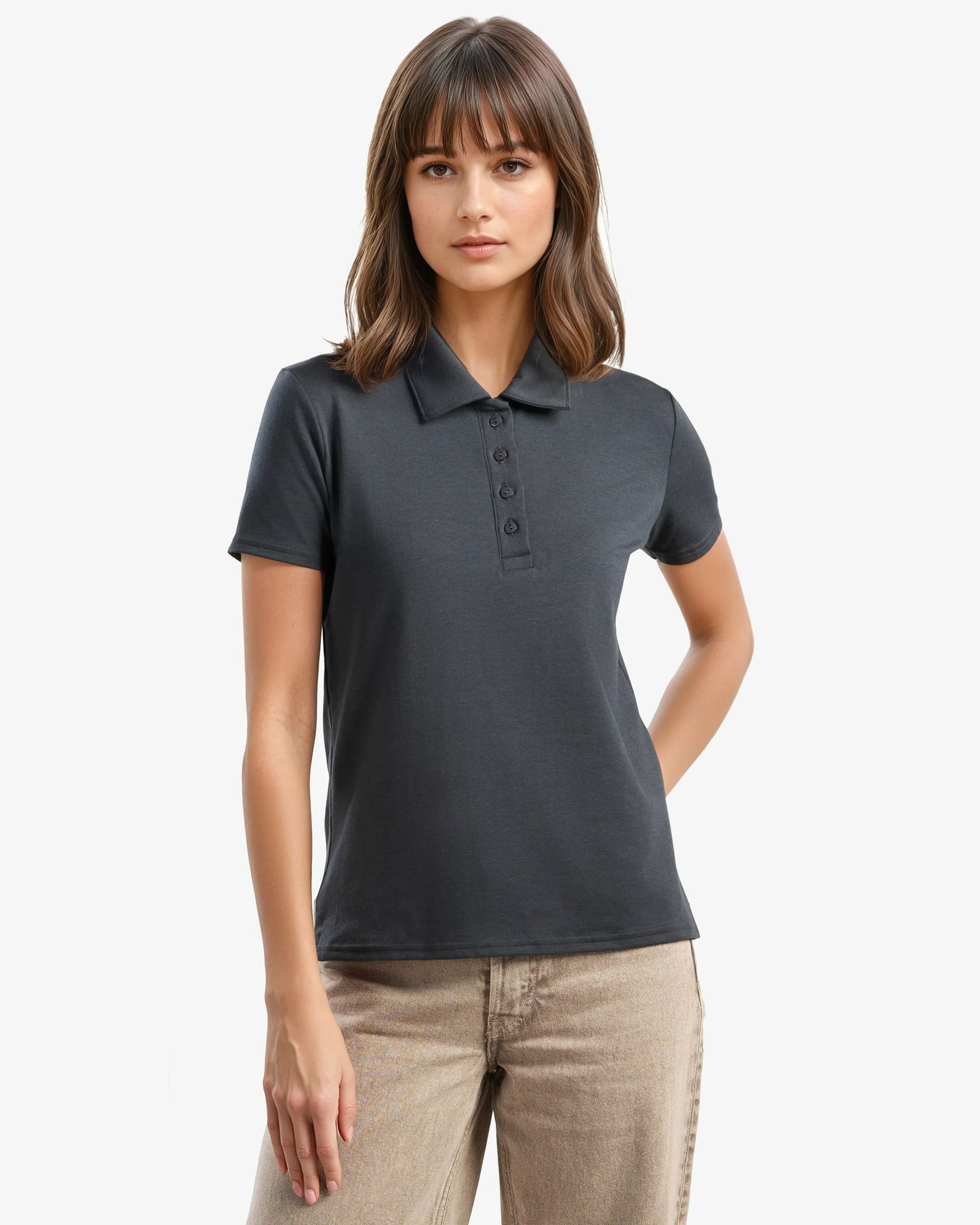 Ladies Relaxed Fit Bamboo Polo