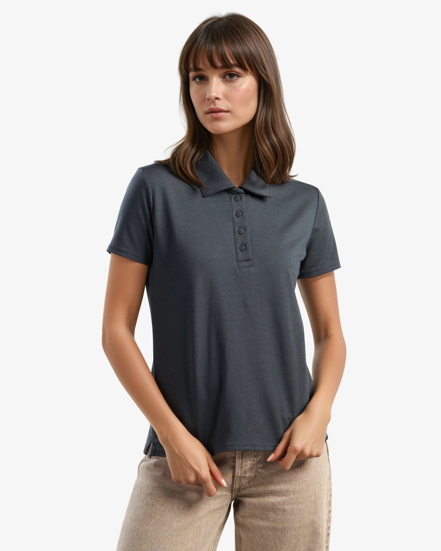 Ladies Relaxed Fit Bamboo Polo
