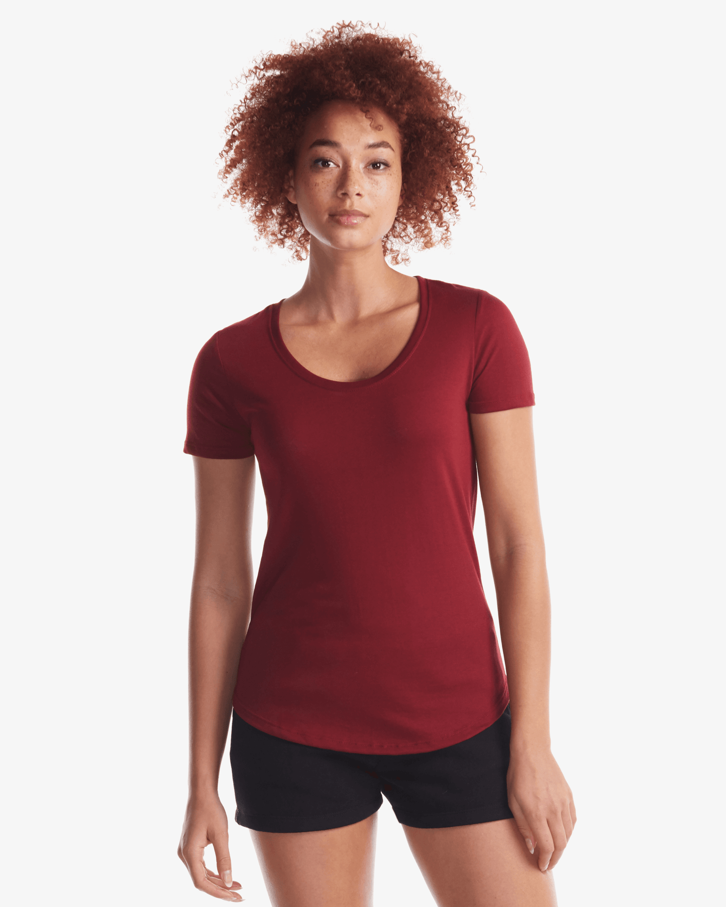 Ladies Bamboo Relaxed Fit Scoop Bottom T-Shirt