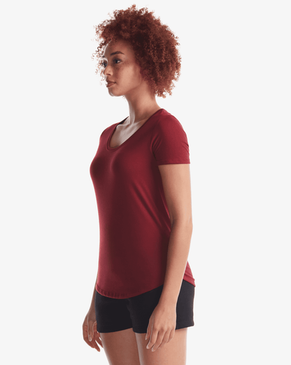 Ladies Bamboo Relaxed Fit Scoop Bottom T-Shirt