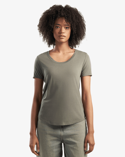 Ladies Bamboo Relaxed Fit Scoop Bottom T-Shirt
