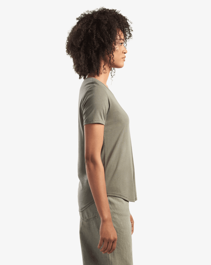 Ladies Bamboo Relaxed Fit Scoop Bottom T-Shirt