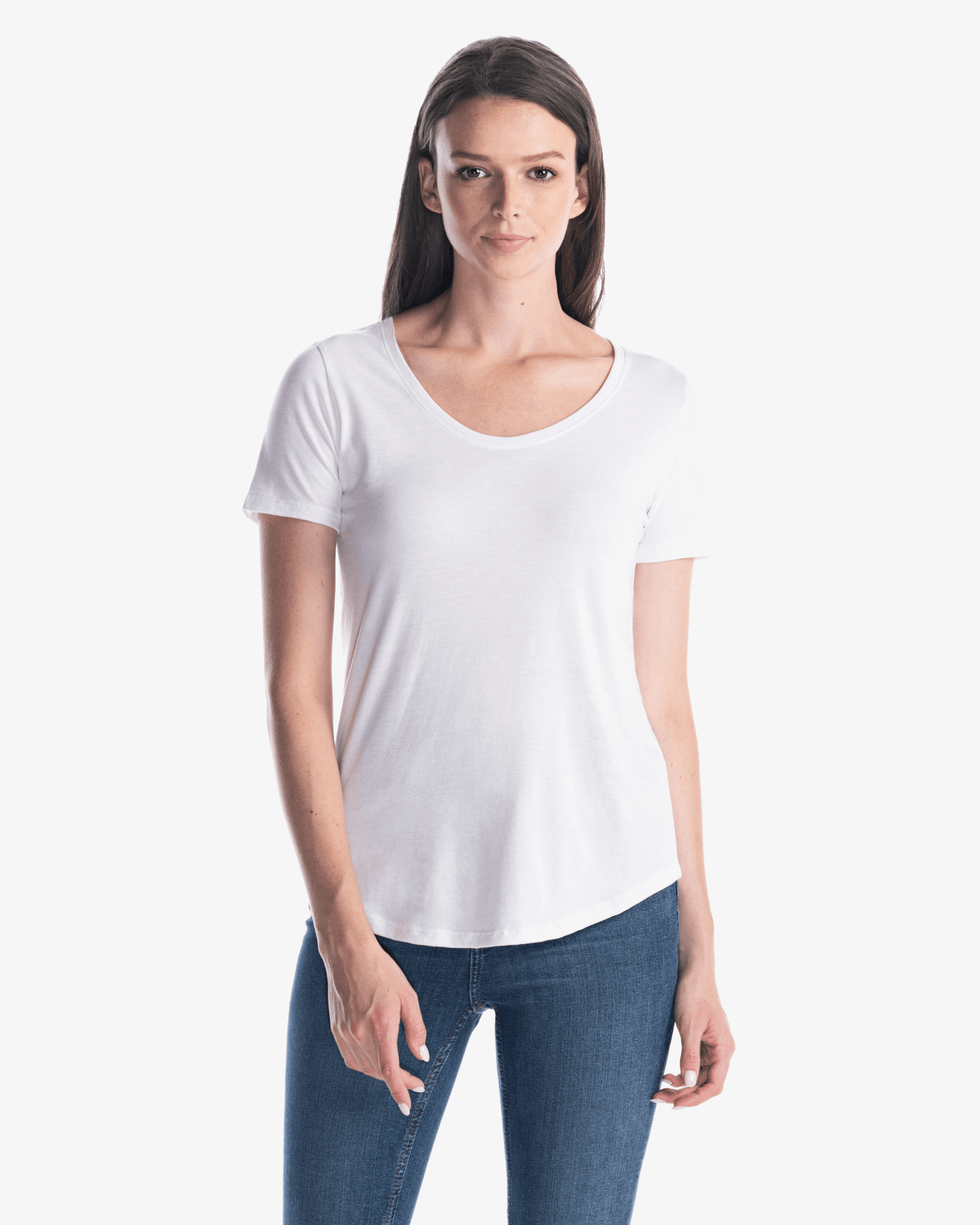 Ladies Bamboo Relaxed Fit Scoop Bottom T-Shirt