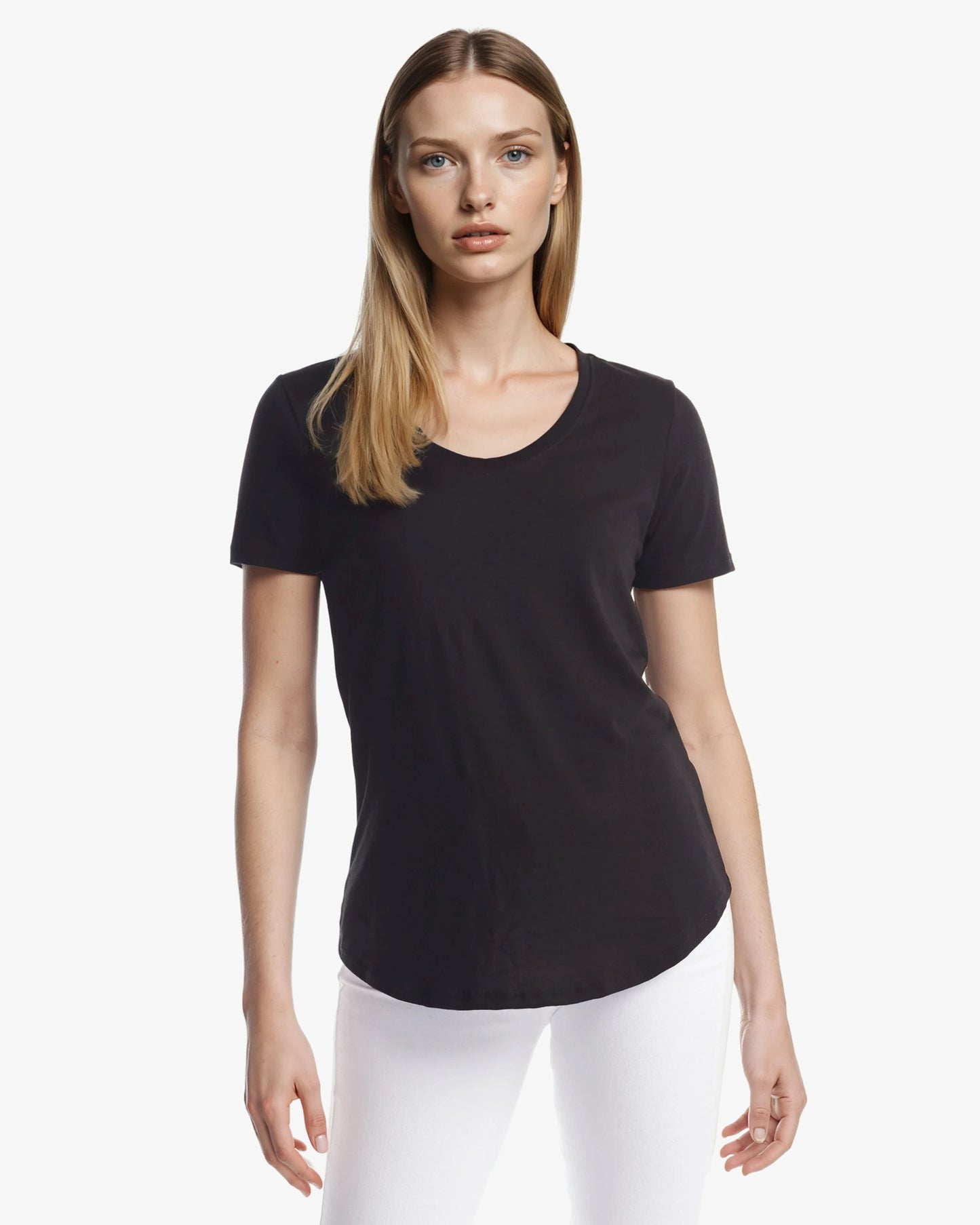 Ladies Bamboo Relaxed Fit Scoop Bottom T-Shirt
