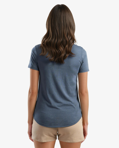 Ladies Bamboo Relaxed Fit Scoop Bottom T-Shirt