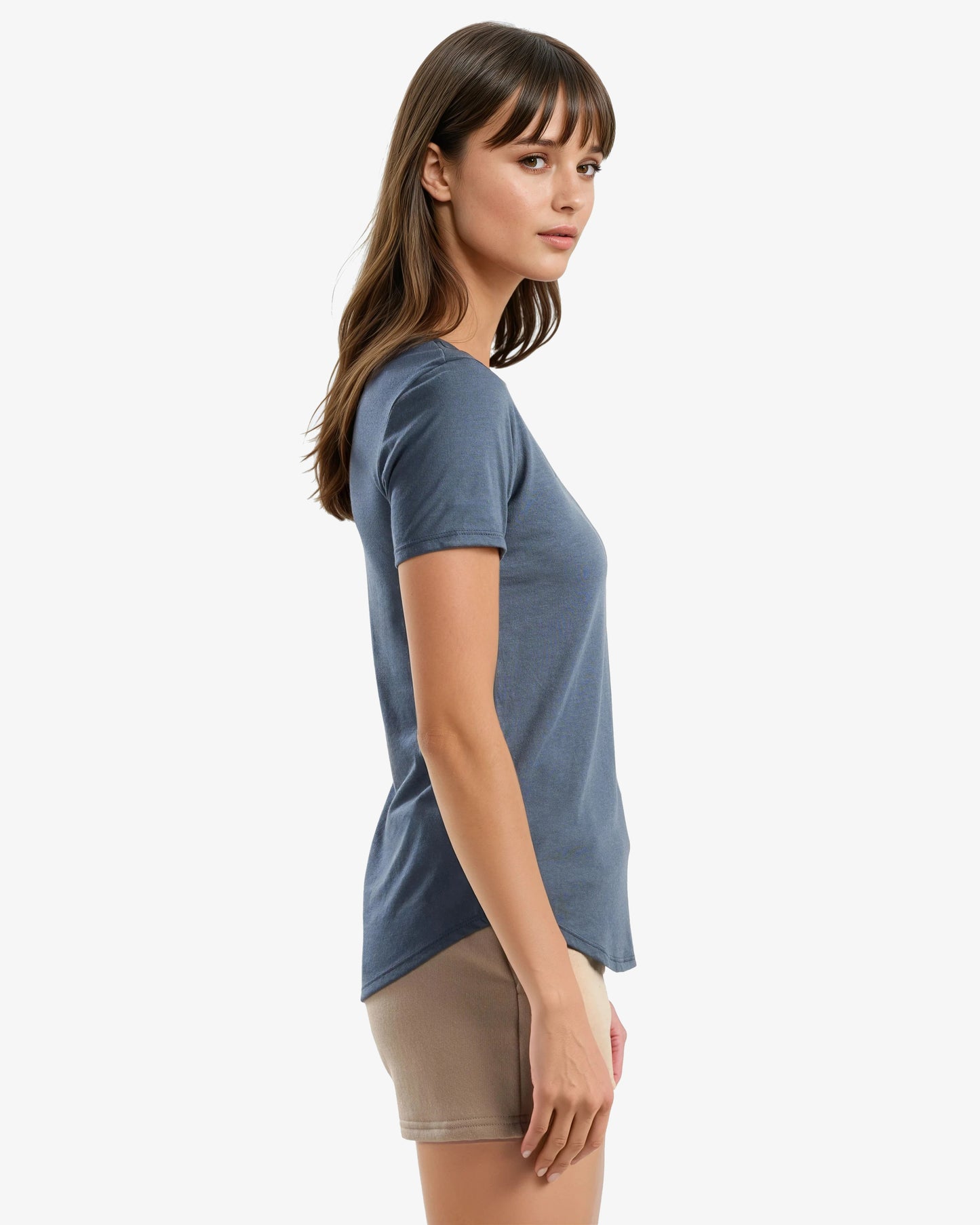 Ladies Bamboo Relaxed Fit Scoop Bottom T-Shirt