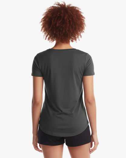 Ladies Bamboo Relaxed Fit Scoop Bottom T-Shirt