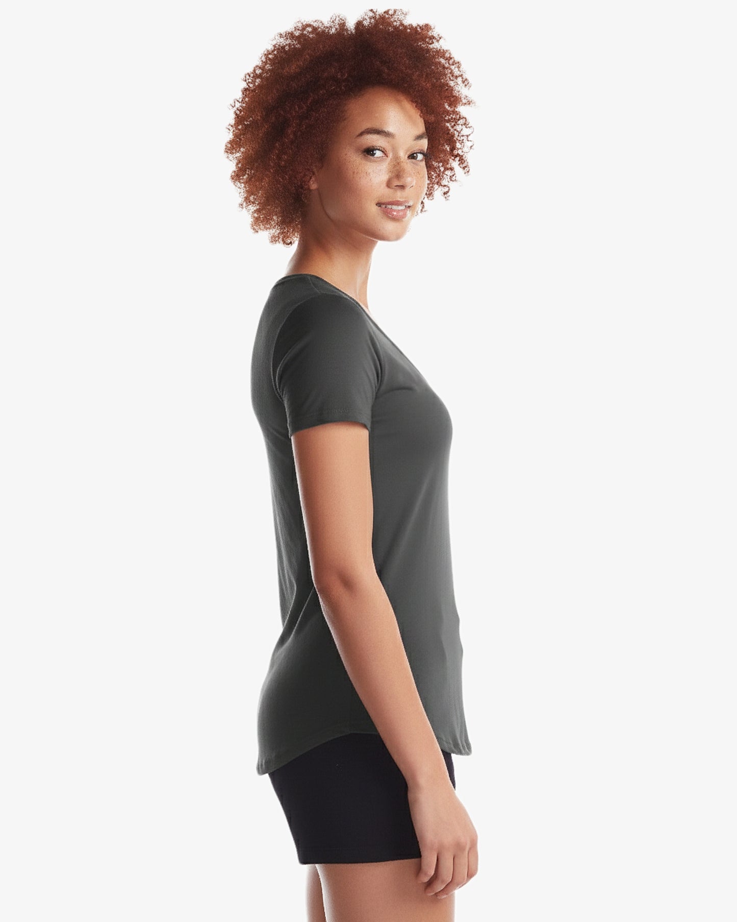 Ladies Bamboo Relaxed Fit Scoop Bottom T-Shirt