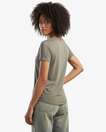 Ladies Bamboo Relaxed Fit Scoop Bottom T-Shirt