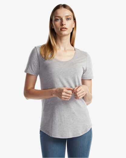 Ladies Bamboo Relaxed Fit Scoop Bottom T-Shirt
