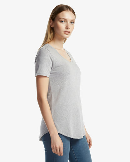 Ladies Bamboo Relaxed Fit Scoop Bottom T-Shirt