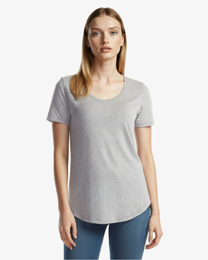 Ladies Bamboo Relaxed Fit Scoop Bottom T-Shirt