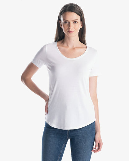 Ladies Bamboo Relaxed Fit Scoop Bottom T-Shirt