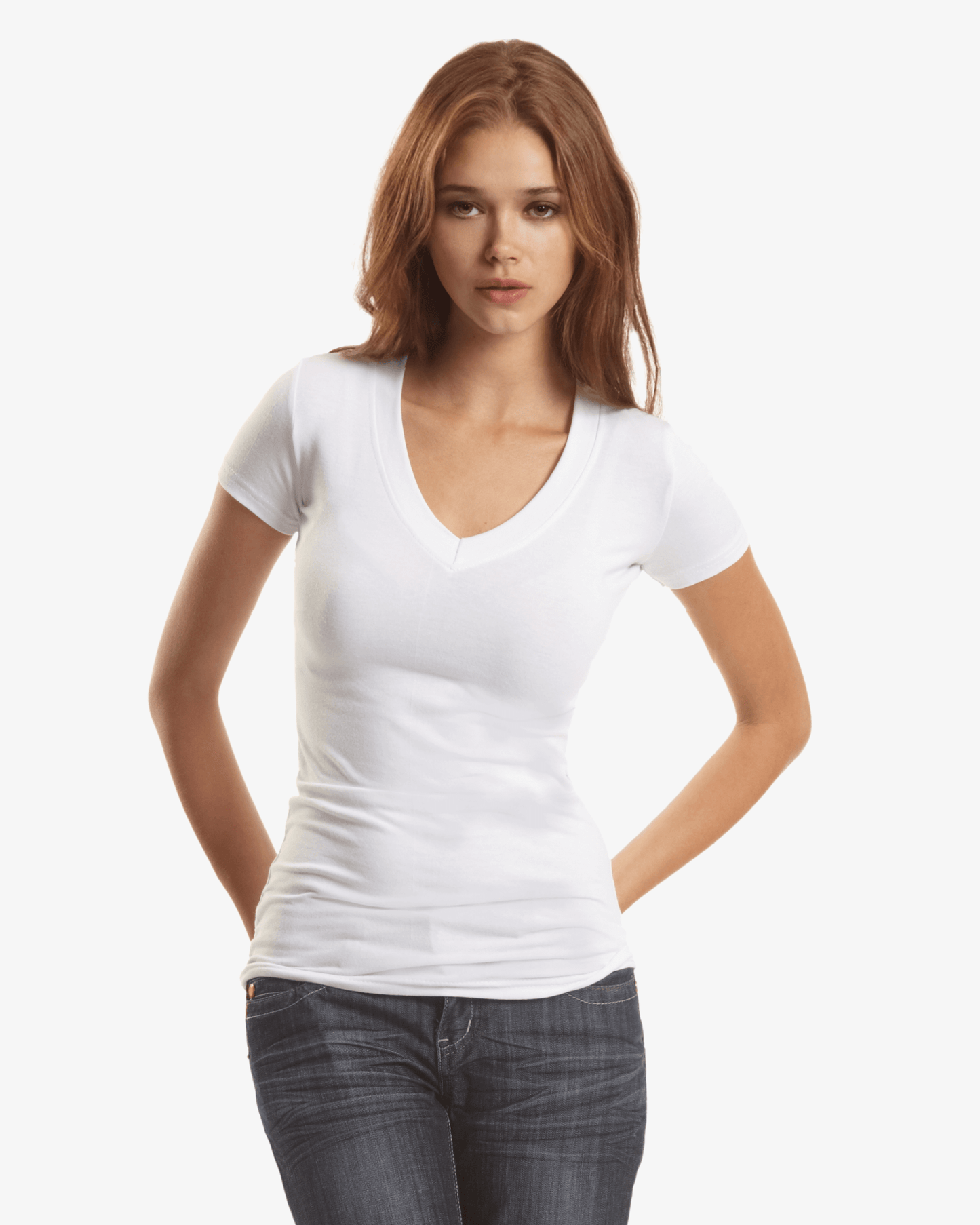 Bamboo Stretch Deep V Neck