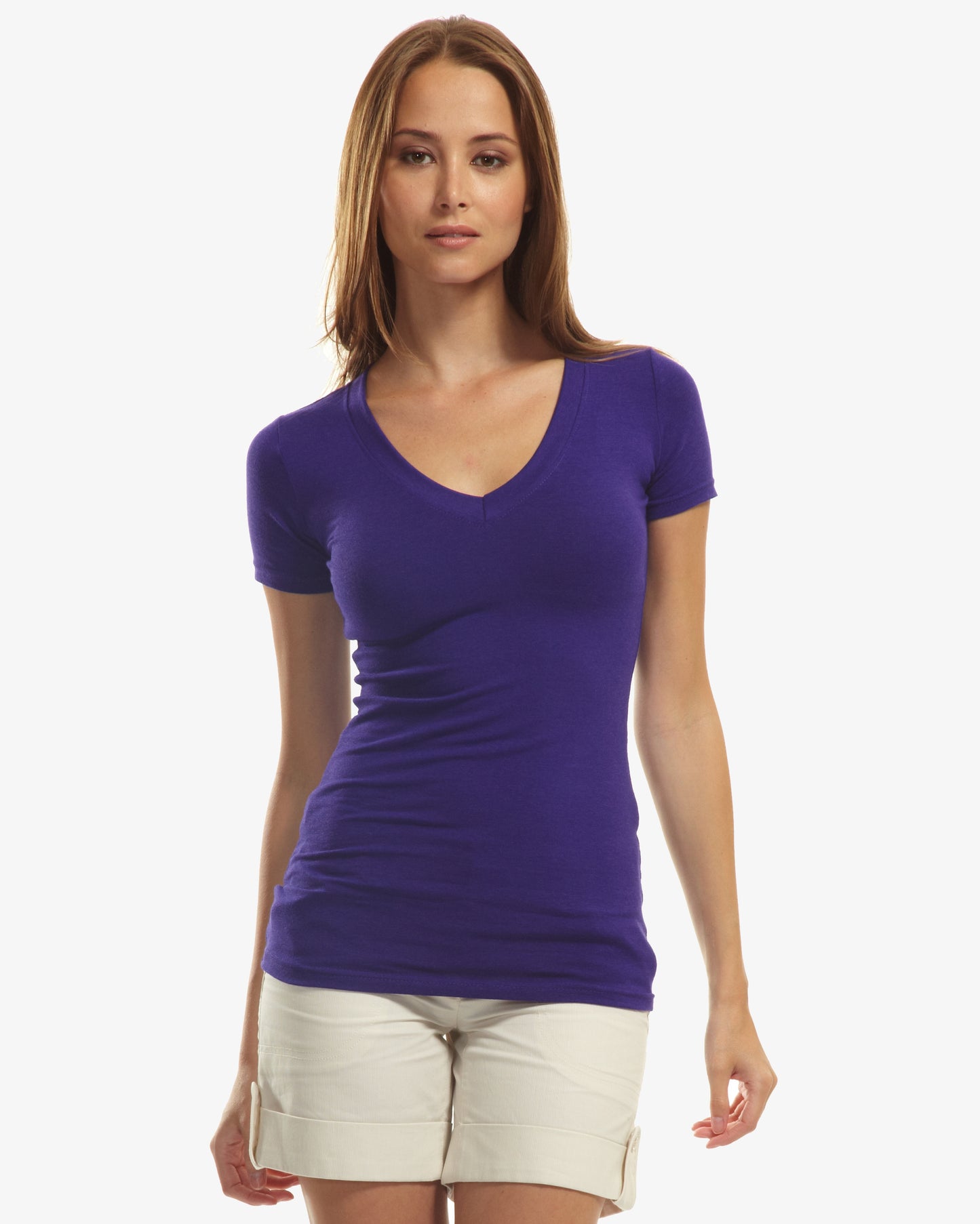 Bamboo Stretch Deep V Neck