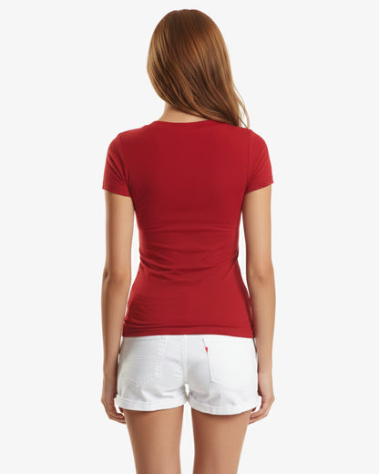 Bamboo Stretch Deep V Neck