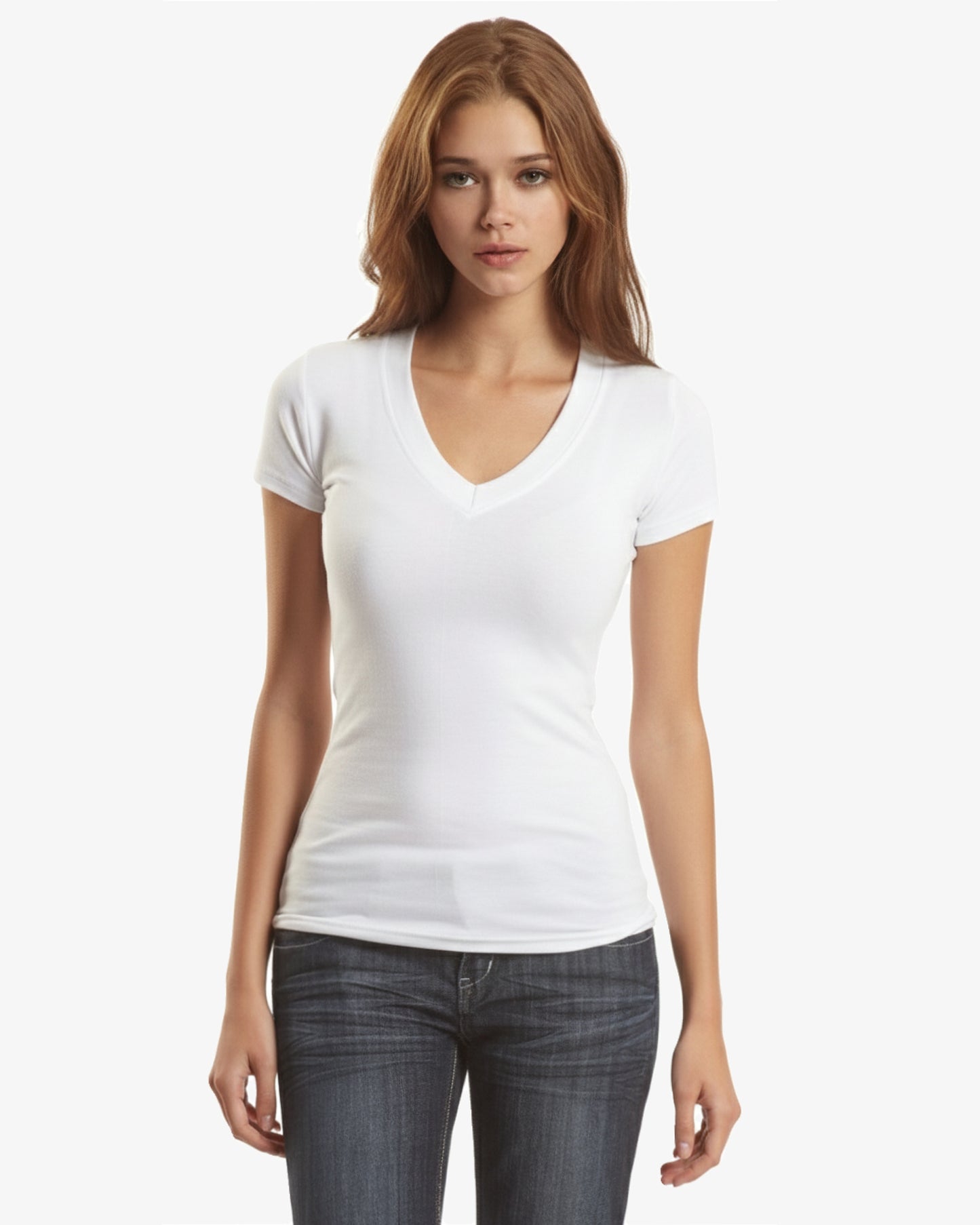 Bamboo Stretch Deep V Neck
