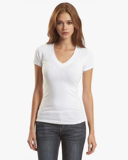 Bamboo Stretch Deep V Neck
