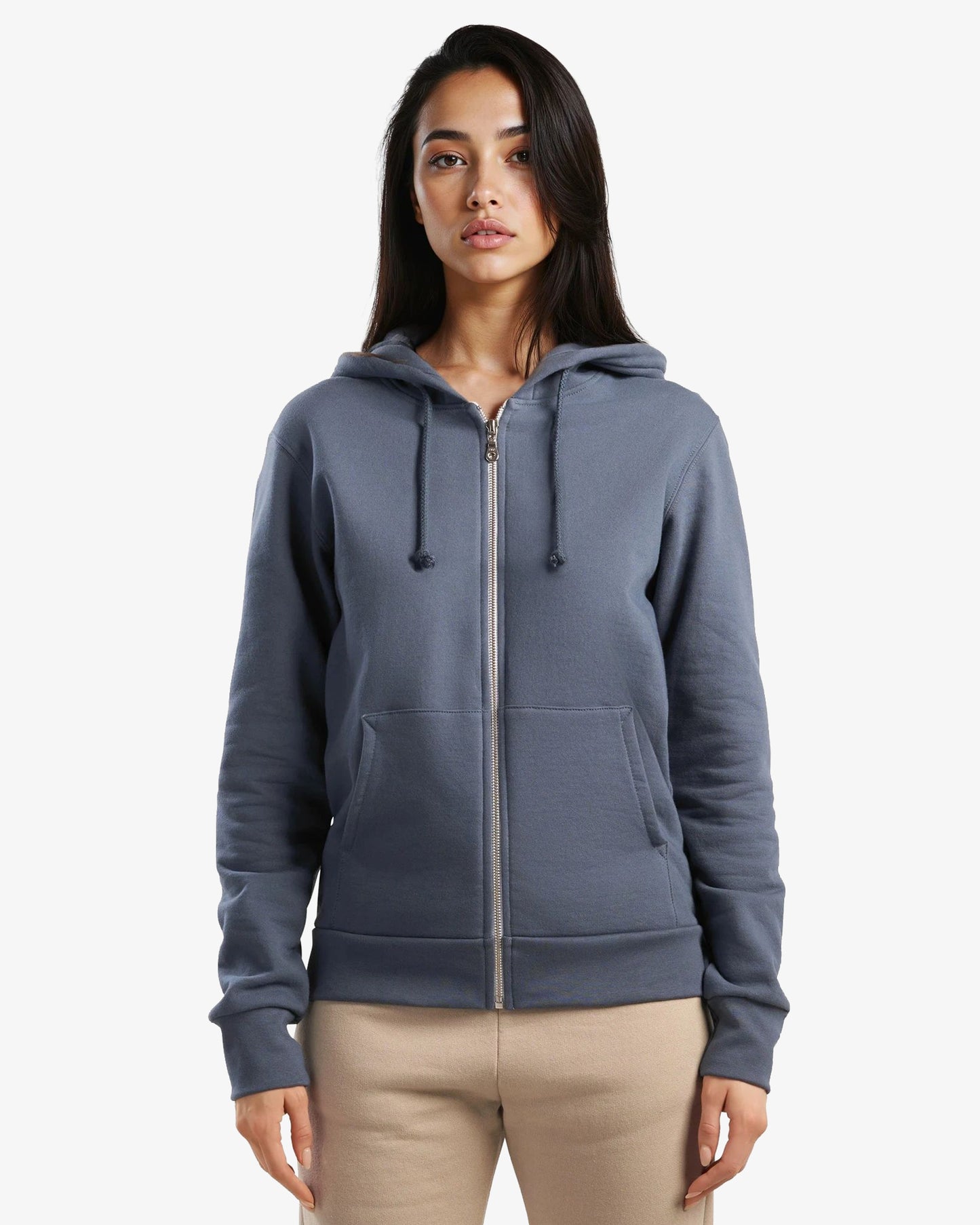 Organic Cotton Full Zip Hooded Sweatshirt