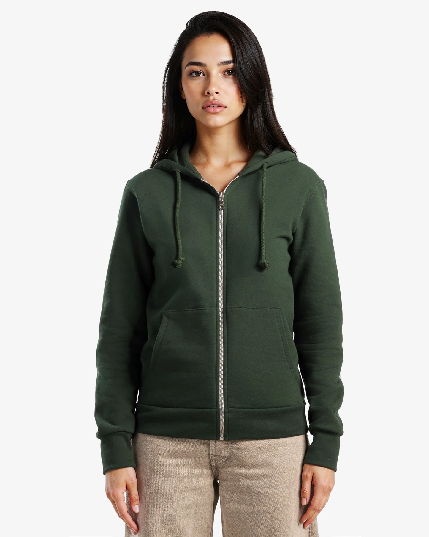 Organic Cotton Full Zip Hooded Sweatshirt
