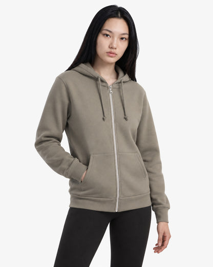 Organic Cotton Full Zip Hooded Sweatshirt
